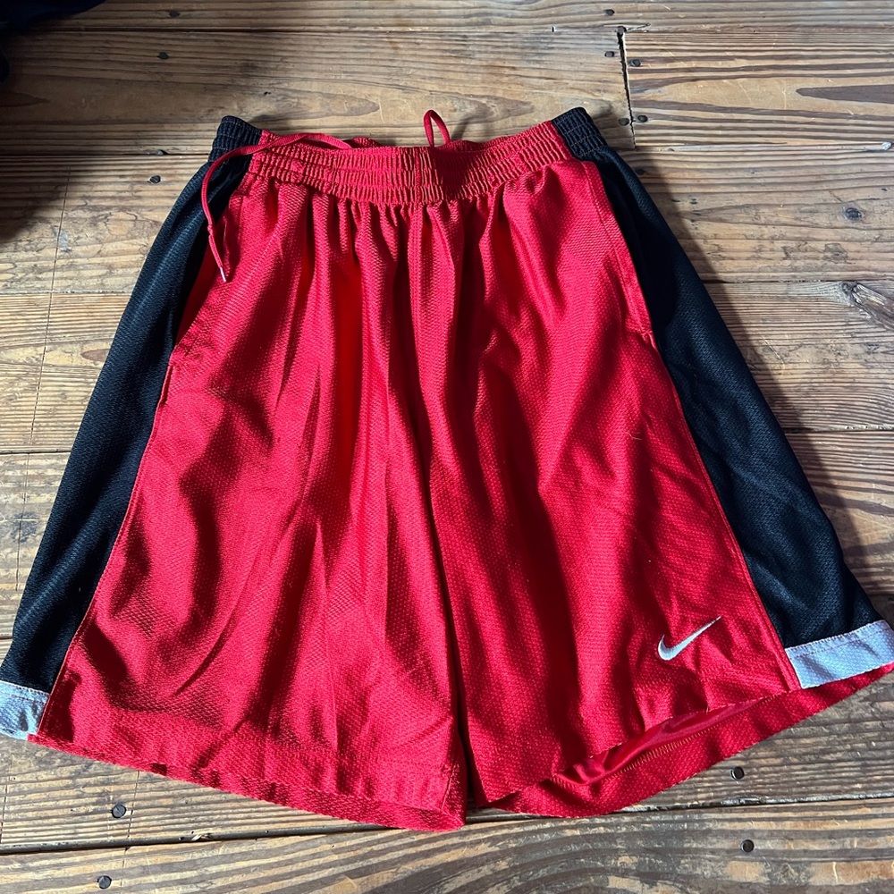 Nike Red and Black Athletic Shorts